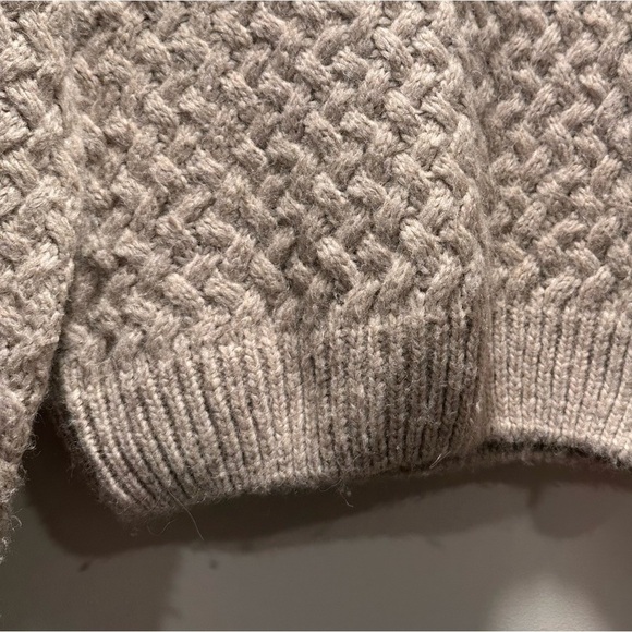 Christina Lehr Cozy Beige Knit Sweater 70% Baby Alpaca Merino Wool Blend Size 1 - Picture 11 of 17